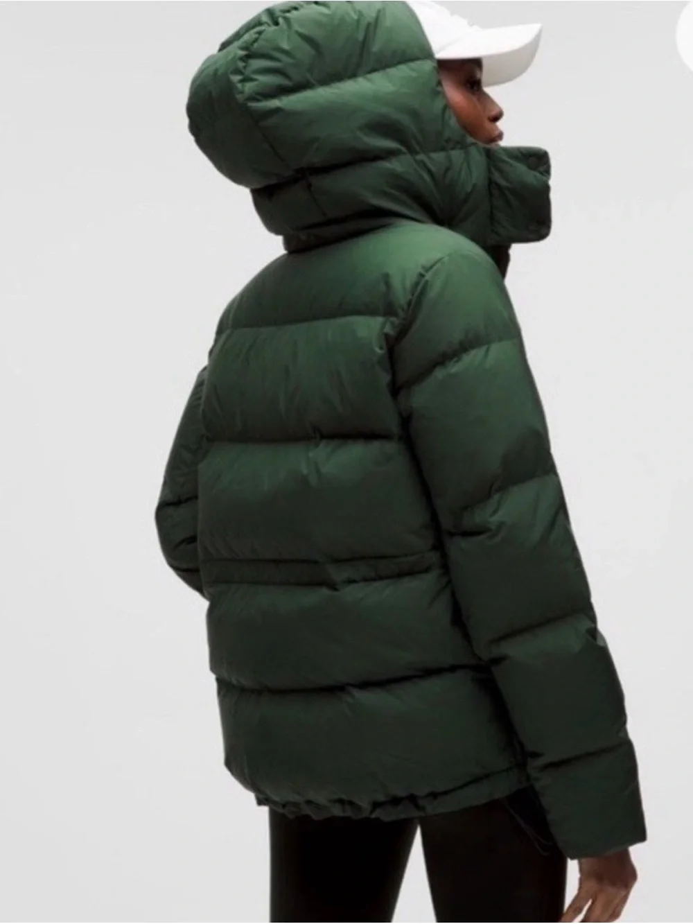 lululemon Women’s Wunder Puff hooded Jacket green L 600 Fill. - Picture 3 of 9